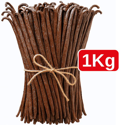 1 Kg Gousses de Vanille Grand Cru • Vanille qualité Gourmet • Gousse douce et charnue • Longue conservation • Sélection Prestige de Vanilla Natura